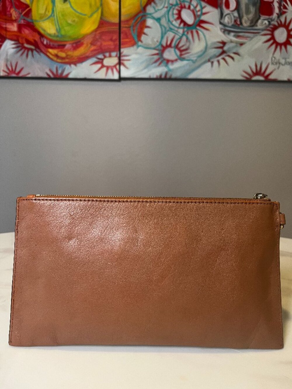 Michael Kors Jet Set Vanilla Brown Wristlet Clutch - Picture 3 of 9